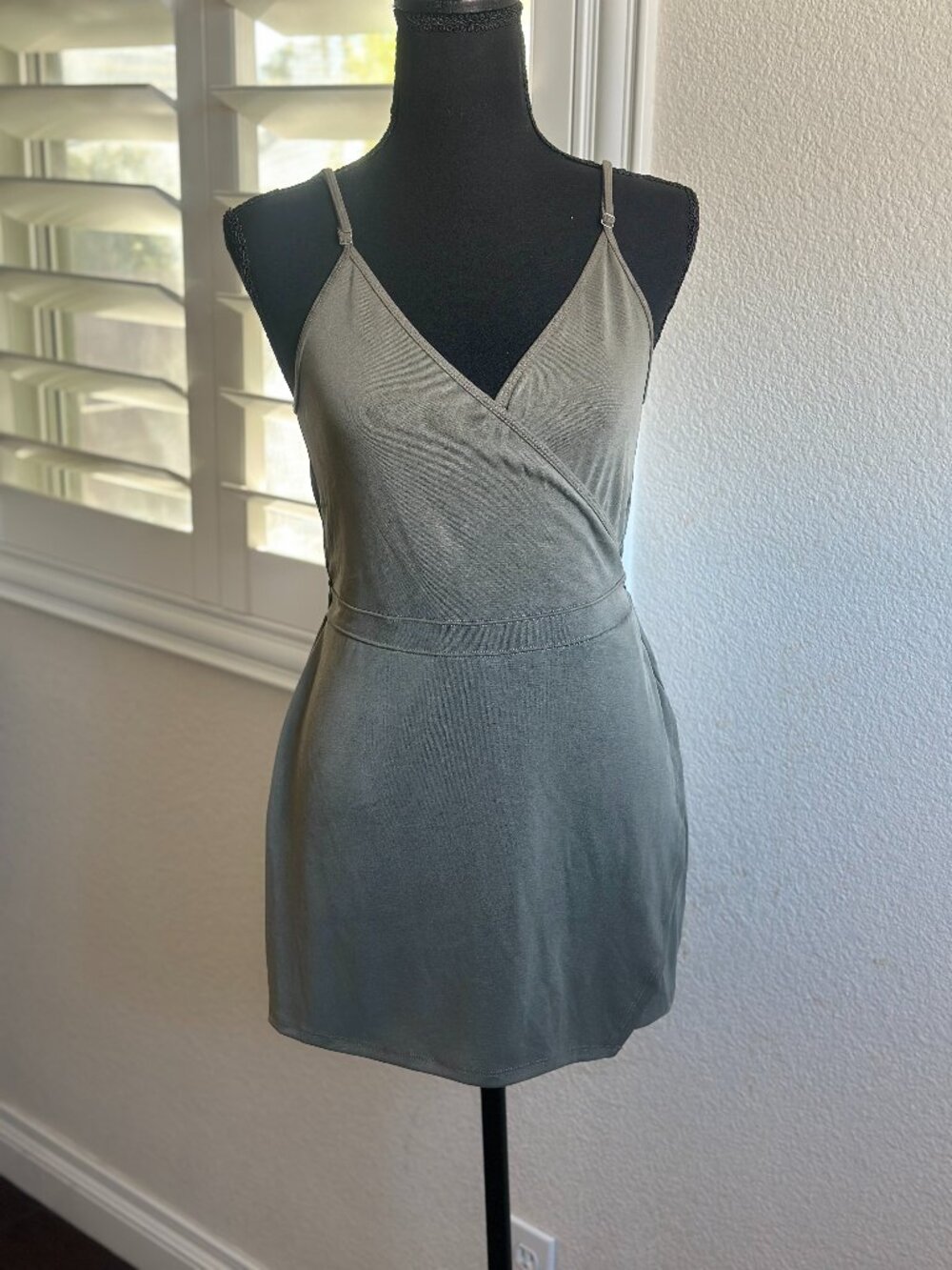 Abercrombie & Fitch Sage Green Wrap Romper Size S